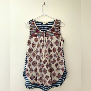 Anthropologie One September flowy tunic tank top, size XS
